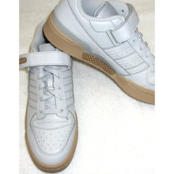 Adidas Men's Forum Low Leather Basketball Shoes Grey Gum Bottom Sizes NIB - Picture 4 of 5